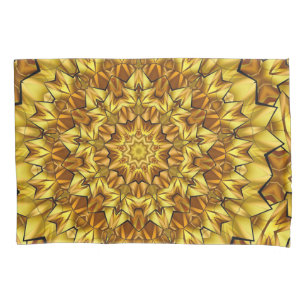 Housse D'oreillers Golden Mandala Antique Abstract Design-63495