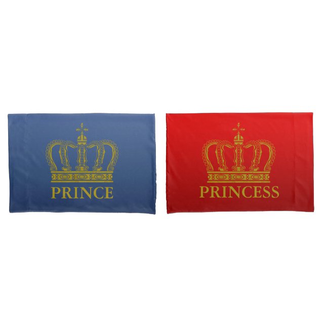 Housse D'oreillers Golden Royal Crown + votre backgr. & idées (devant-Set)