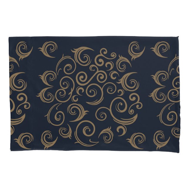 Housse D'oreillers Golden Swirls (devant)