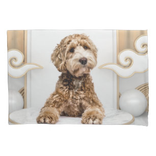 Housse D'oreillers Goldendoodle Golden Arrière - plan Photo Collage