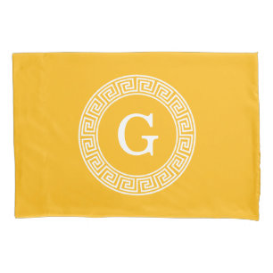 Housse D'oreillers Goldenrod What Grille Clé Grecque Cadre Rnd Initia
