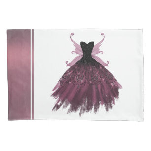 Housse D'oreillers Gothique Fairy Fuchsia Gown   Punk Rock rose Magen