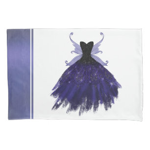 Housse D'oreillers Gothique Fairy Indigo Gown Fleur royale violet p