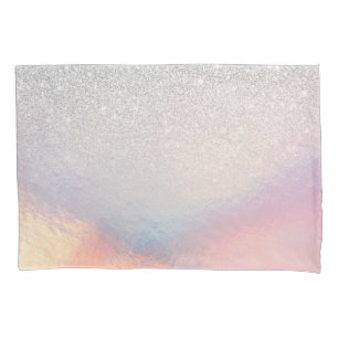 Housse D'oreillers Gradient holographique de Silver Glitter