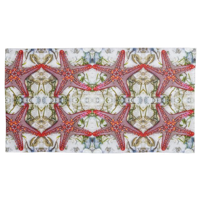 Housse D'oreillers Grand motif d'étoile rouge (devant)