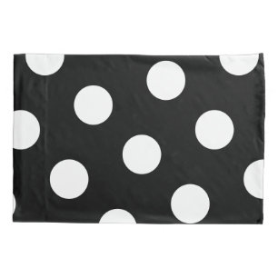 Housse D'oreillers Grand Motif Polka blanc - Couleur personnalisée No
