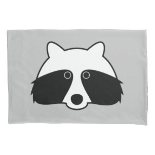Housse D'oreillers Grand oreiller en caricature cute raccoon pour cha