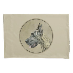 Housse D'oreillers Grande Danse (Brindle) Peinture - Art Chien origin