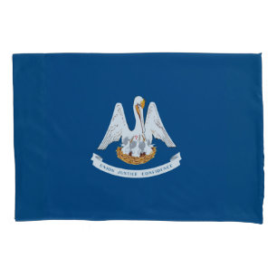 Housse D'oreillers Graphique Drapeau Dynamique Louisiane sur un