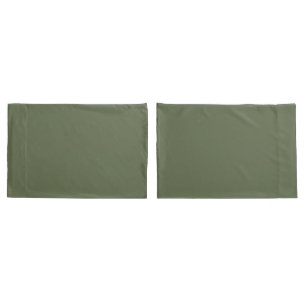 Housse D'oreillers Green Back plus Green et feuilles blancs