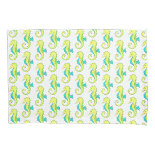 Housse D'oreillers Green Blue Sea Horse Seahorse Océan Marine Life
