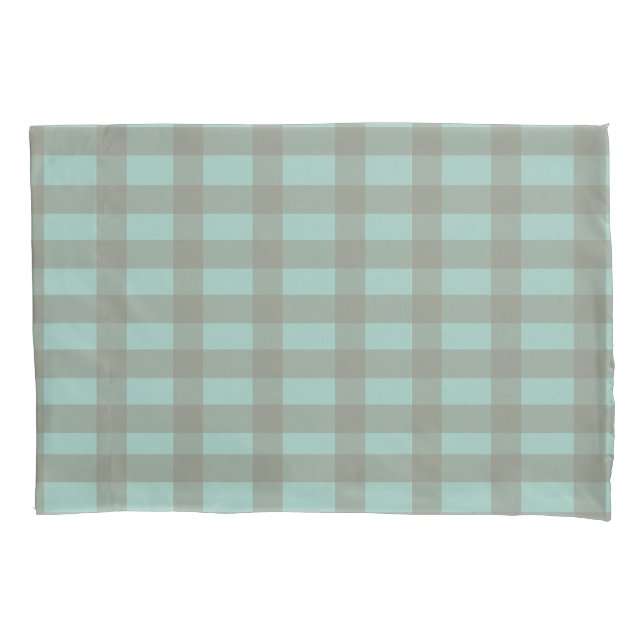 Housse D'oreillers Green Gingham (devant)