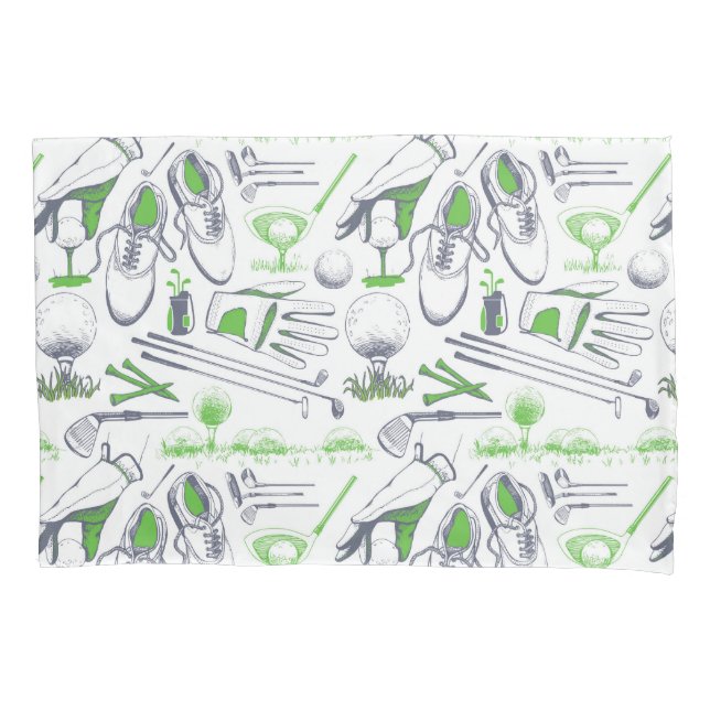 Housse D'oreillers Green Golf Icons Motif (devant-gauche)