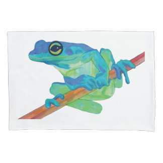 Housse D'oreillers Grenouille bleue