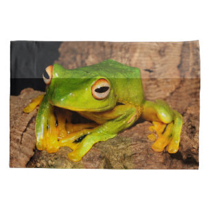 Housse D'oreillers Grenouille de glissement Noir-Palmée vietnamienne