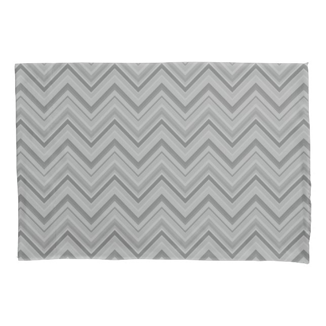 Housse D'oreillers Grey stripes zigzag (devant)
