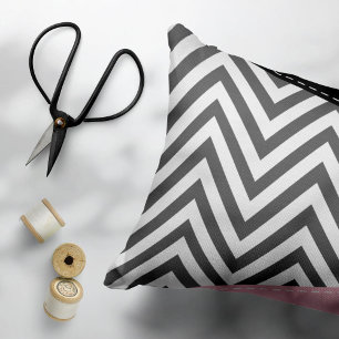 Housse D'oreillers Gris Zigzag, Gris Chevron, Motif Zigzag, Rose