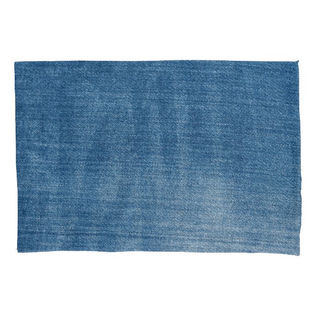 Housse D'oreillers Gros plan bleu jean texture (devant)