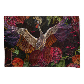 Housse D'oreillers Grue de grenade Roses : Art de la broderie