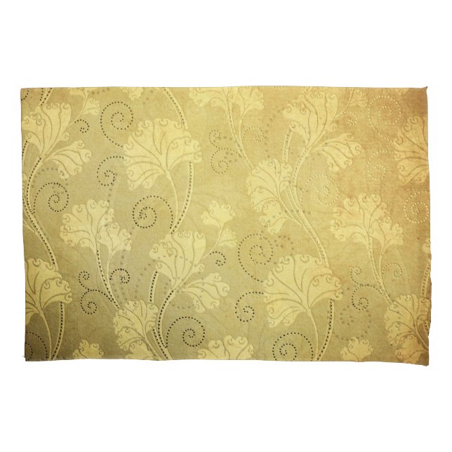 Housse D'oreillers Grunge vintage motif de fleurs. (devant)