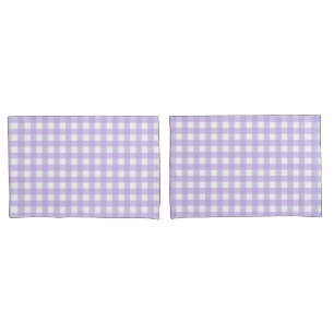 Housse D'oreillers Guingan lilas