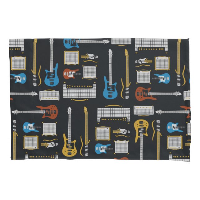HOUSSE D'OREILLERS GUITAR ET MOTIF AMPLIER (devant)