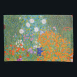 Housse D'oreillers Gustav Klimt - Jardin des fleurs<br><div class="desc">Jardin aux fleurs - Gustav Klimt en 1905-1907</div>