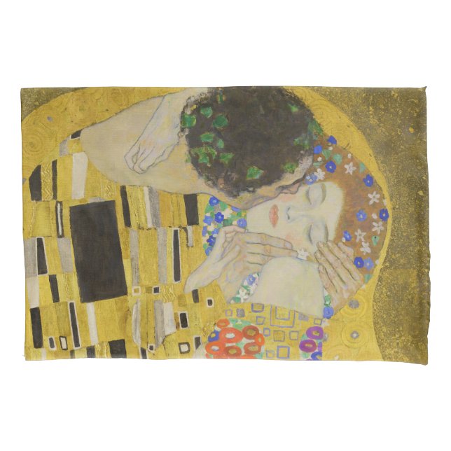 Housse D'oreillers Gustav Klimt - Le baiser (devant)
