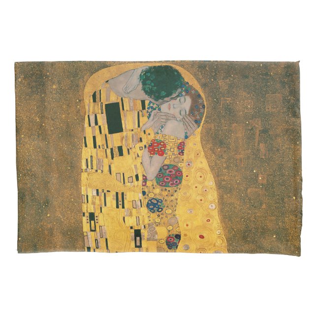 Housse D'oreillers Gustav Klimt ,“ The Kiss ” (devant)