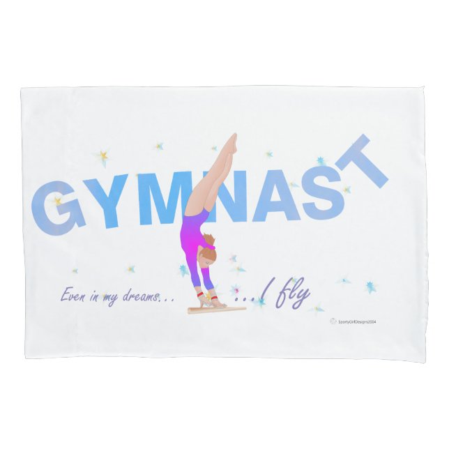 Housse D'oreillers Gymnastique - Pillowcase de la fillette volante (devant)