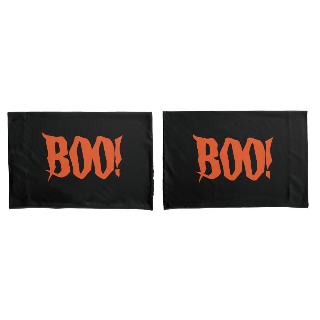 Housse D'oreillers Halloween BOO ! Jeu de pilotes (devant-Set)