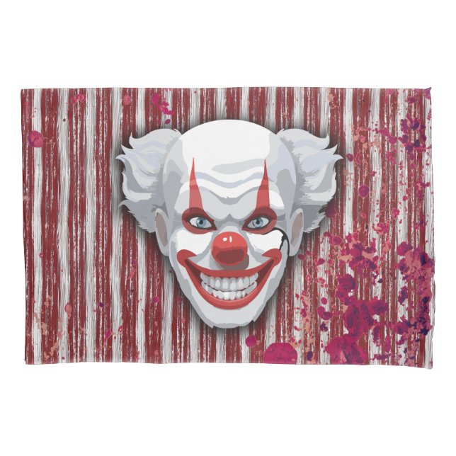 Housse D'oreillers Halloween du Carnaval de Clown déplaisant (devant-gauche)