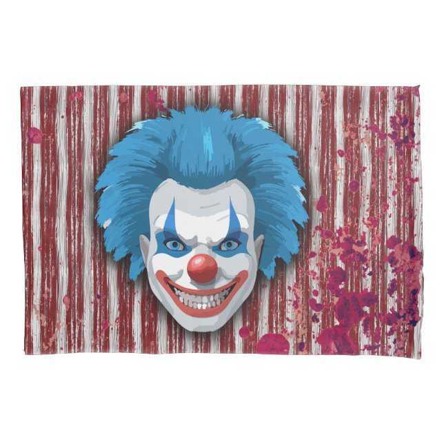 Housse D'oreillers Halloween du Carnaval de Clown déplaisant (devant-gauche)