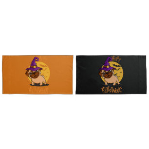 Housse D'oreillers Halloween Puggy Pillowcase