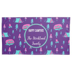 Housse D'oreillers Happy Campers RV et Camping personnalisés