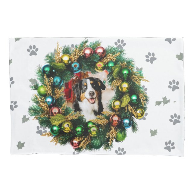 Housse D'oreillers Happy Howlidays Photo Card (devant)
