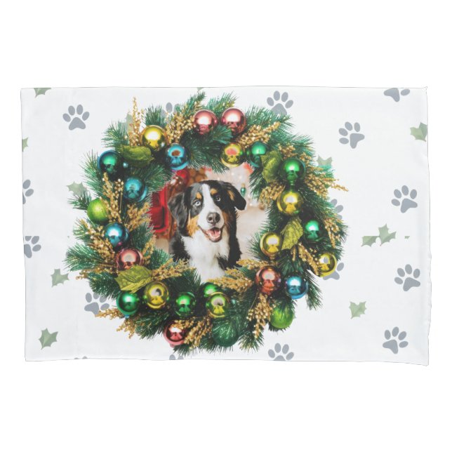 Housse D'oreillers Happy Howlidays Photo Image (devant)