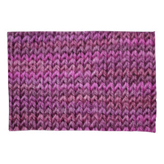 Housse D'oreillers Harmonie de Knit : Texture de bande violette
