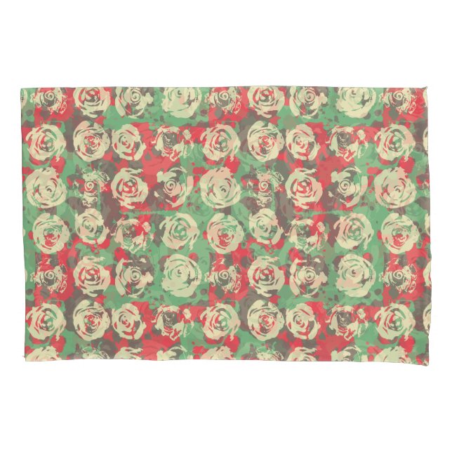 Housse D'oreillers Harmonie d'encre et de Rose - Motif transparent (devant)