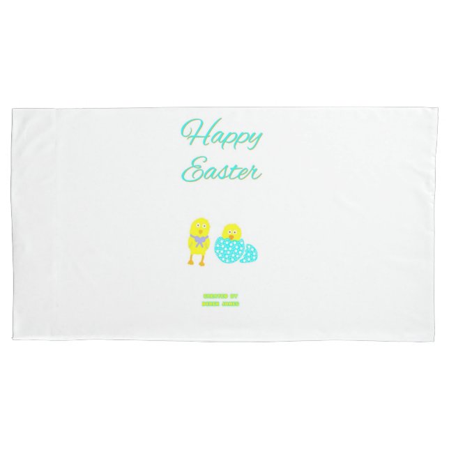 Housse D'oreillers Hatchs de Pâques King Size Pillowcase (devant)