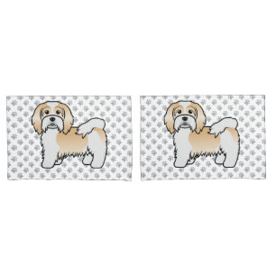 Housse D'oreillers Havanais Fauve Et Blanc Chien De Dessin Animé Mign