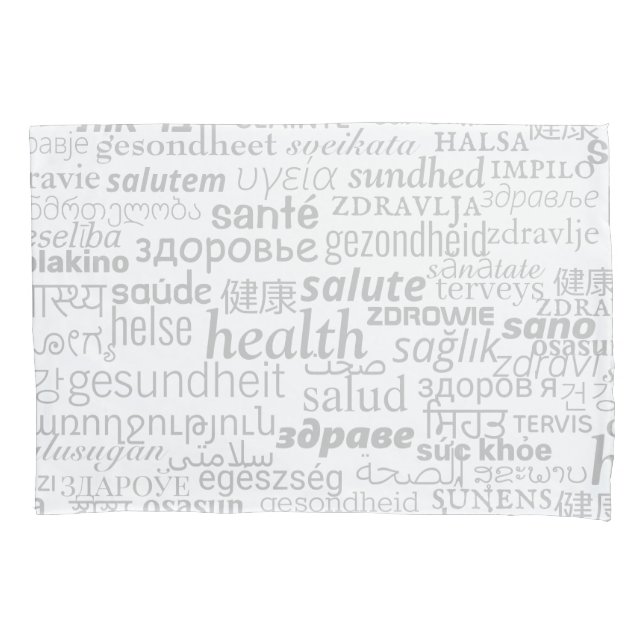 Housse D'oreillers Health Text Pillow Case Multlanguage - Custom (devant)