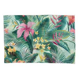 Housse D'oreillers Hibiscus tropicaux : Motif Floral sans joint