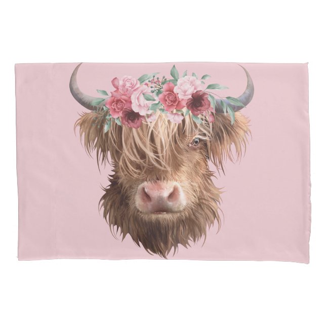 Housse D'oreillers Highland Cow (devant-gauche)