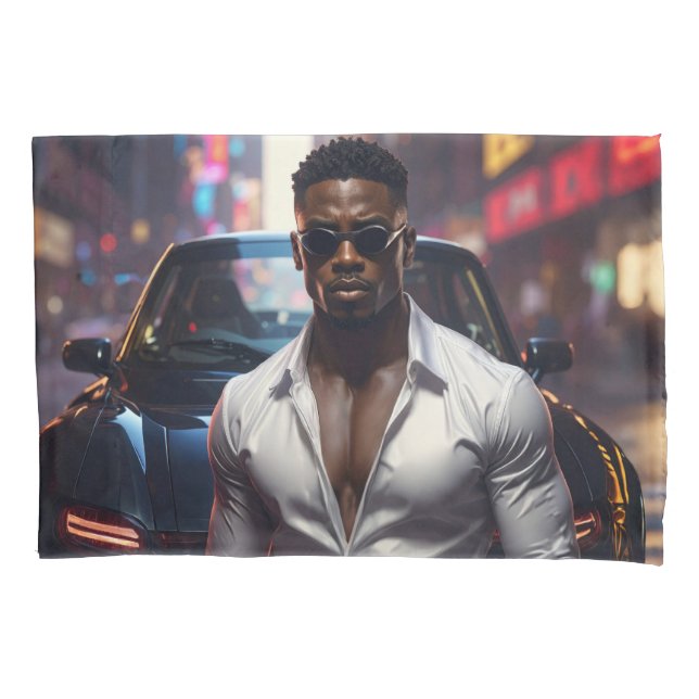 Housse D'oreillers Hip Hop - Star du Rap Américain -  (devant)