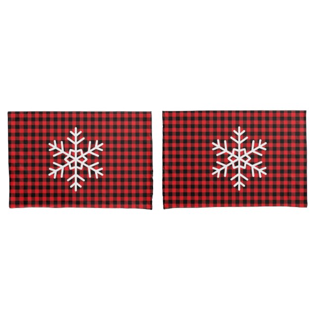 Housse D'oreillers Holiday Buffalo Plaid Pillowcase Pair (devant-Set)