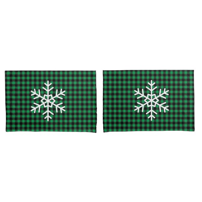 Housse D'oreillers Holiday Buffalo Plaid Pillowcase Pair (devant-Set)