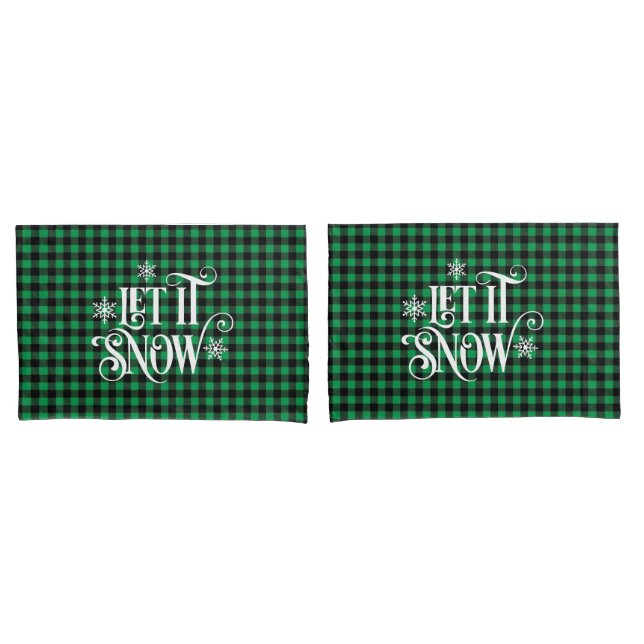 Housse D'oreillers Holiday Buffalo Plaid Pillowcase Pair (devant-Set)