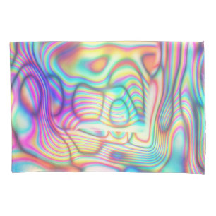 Housse D'oreillers Holographie couleur Trippy Holo