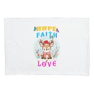 Housse D'oreillers Hope Faith Love